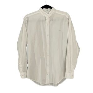 ARITZIA Tna White Cotton Button Front Long Sleeve Shirt Snap Button Collar XS